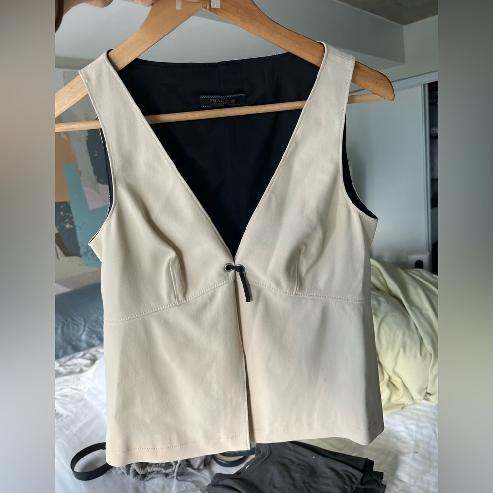 Beige Prada Nylon Vest